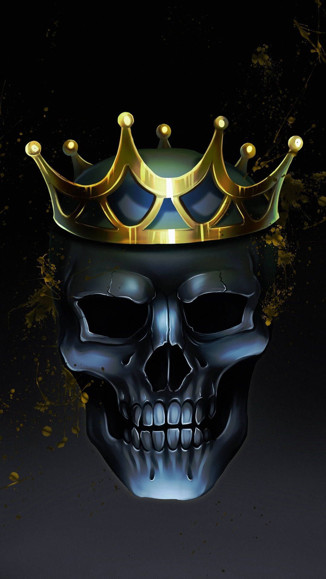 1080x1920 Dark Skull King iPhone Wallpaper