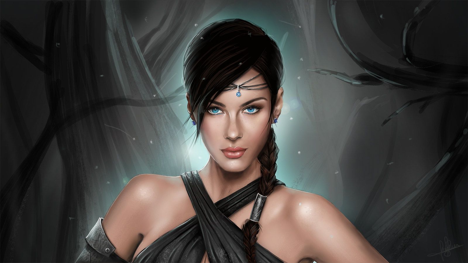 1600x900 Beautiful Blue Eyes Fantasy Girl HD