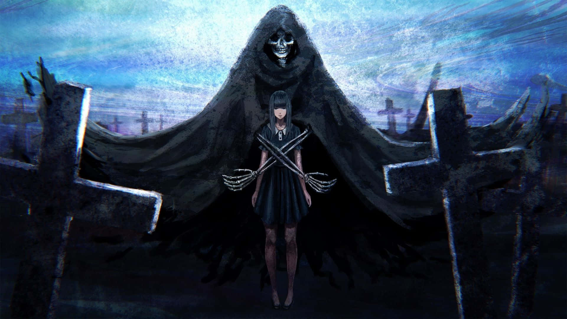 1920x1080 Download Dark Fantasy Girl In Graveyard