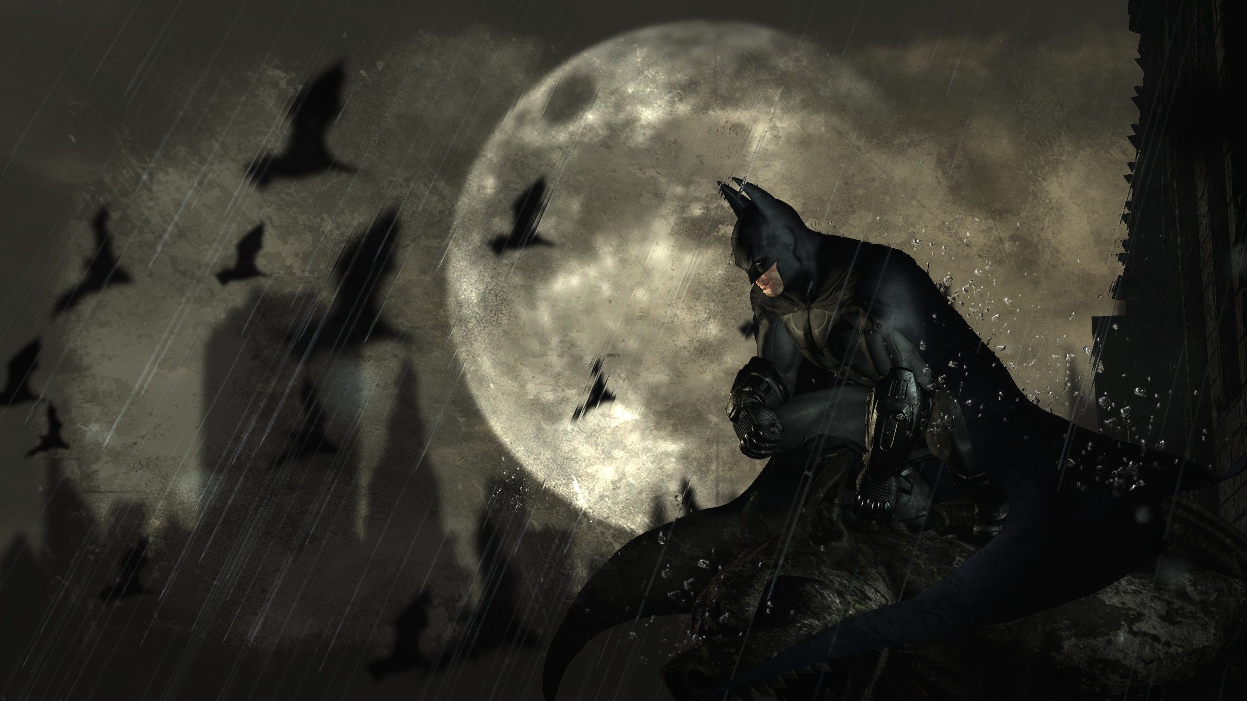 2560x1440 The Arkham City main menu background
