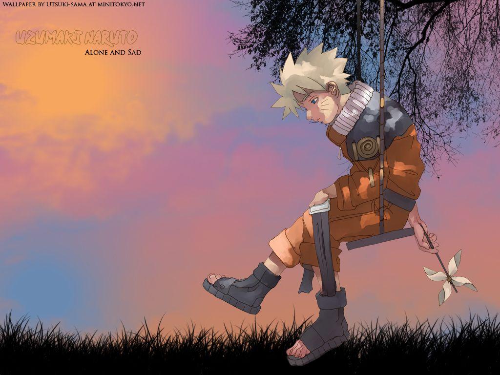 Download A lonely Naruto embracing his sorrow in solitude Wallpaper   Wallpaperscom