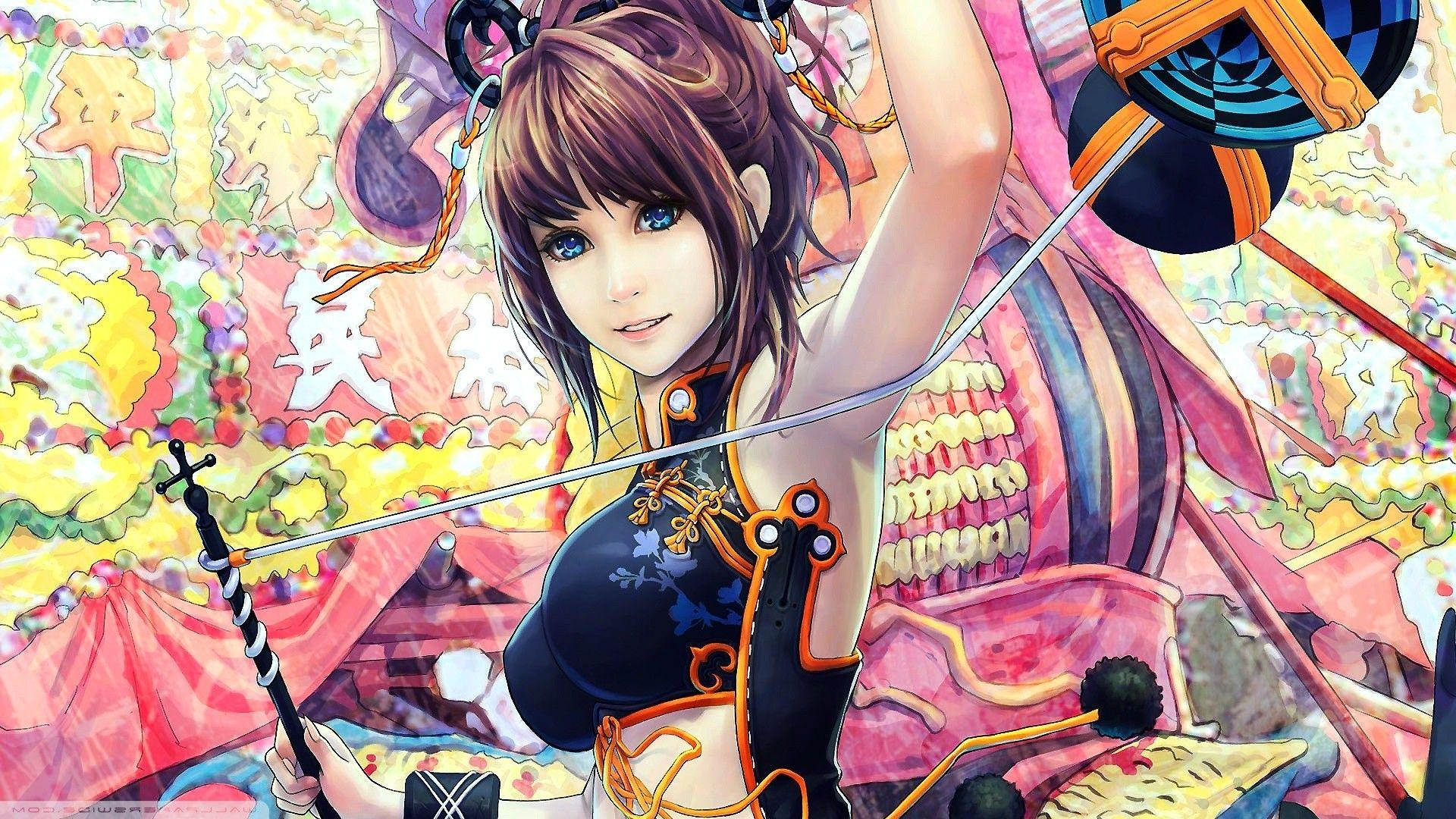 1920x1080 colorful, Anime, Anime Girls Wallpaper HD / Desktop and Mobile Background
