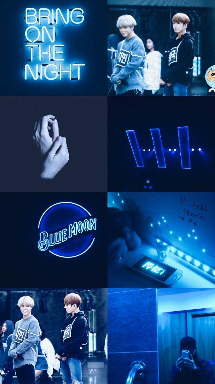 blue aesthetic // BTS JIN © fansite *watermarked*