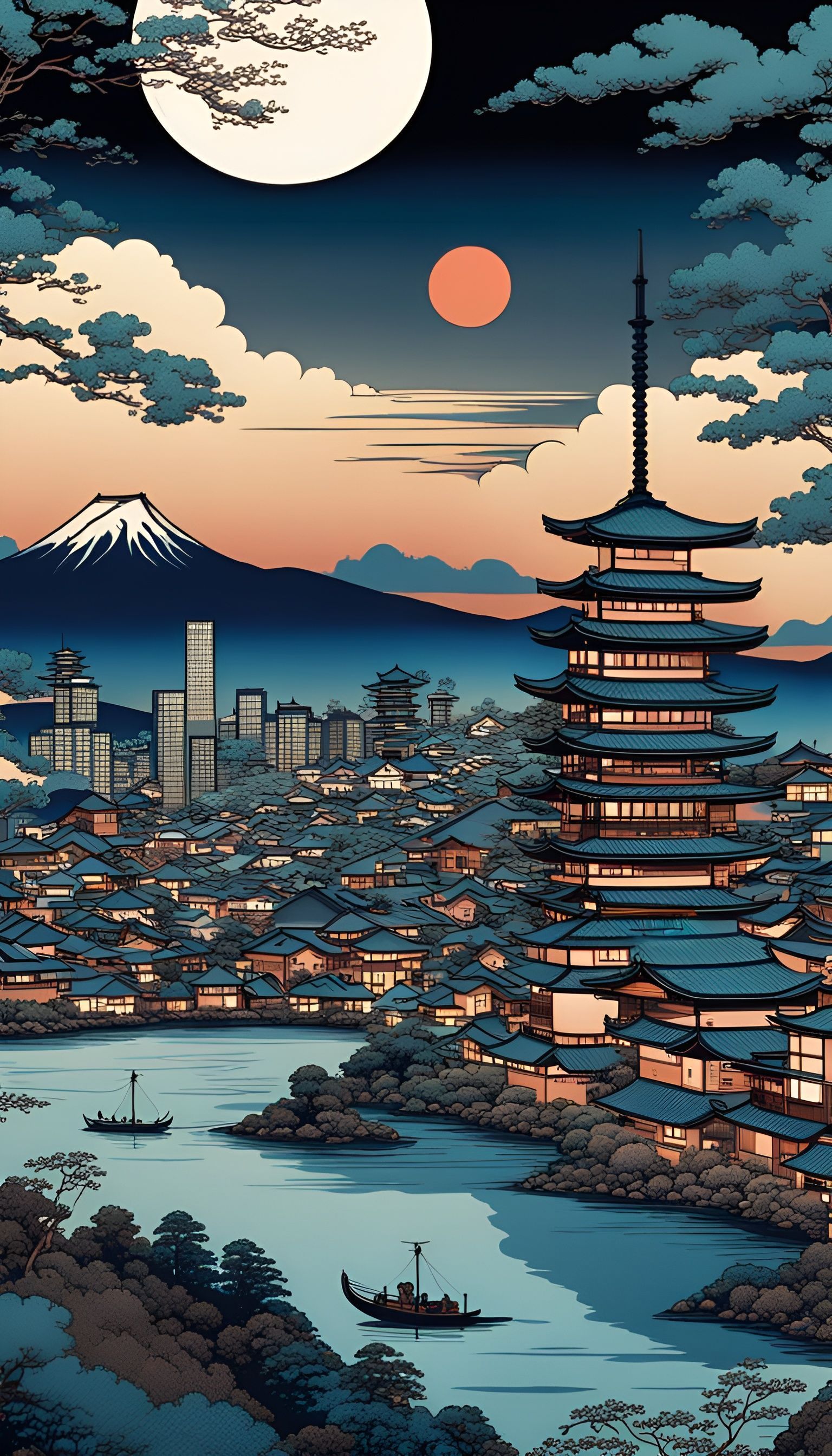1536x2688 Ukiyo E Mobile Wallpaper E