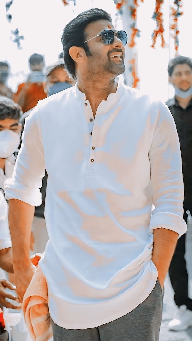 800x1422 Prabhas Ki, Salaar, White Kurta