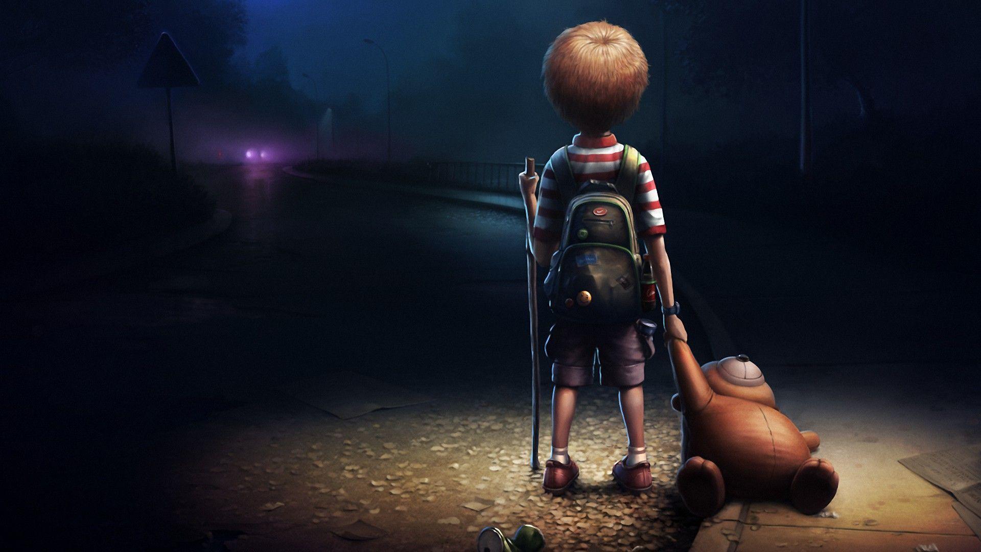 1920x1080 Alone Boy Wallpaper