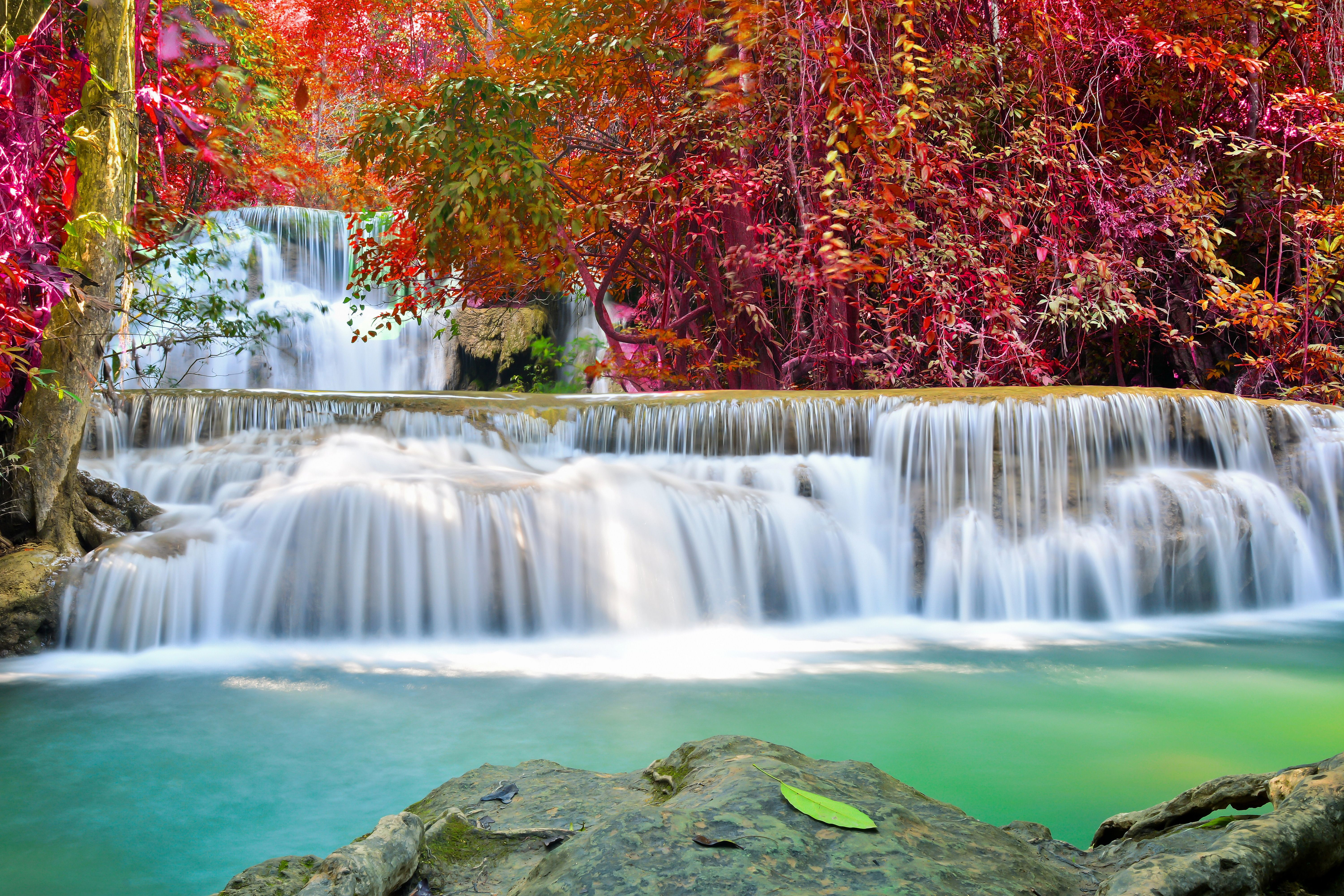 6000x4000 Wallpaper river, water, autumn