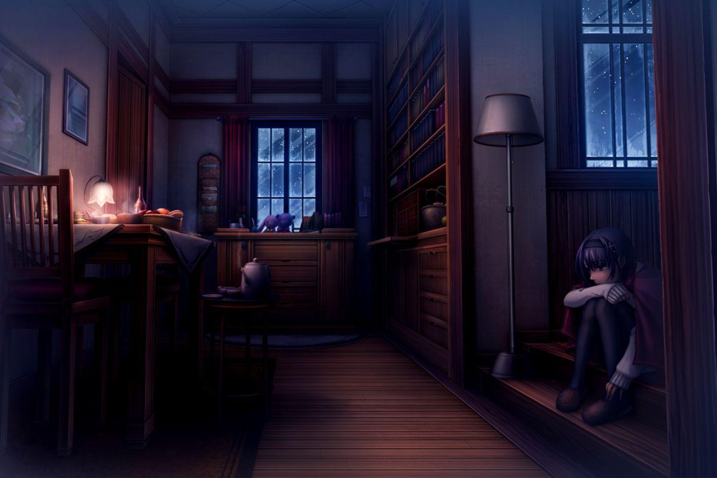 1395x930 Art Girl Room Anime HD Wallpaper