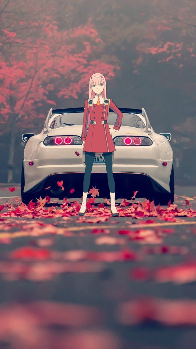 800x1422 Zero two, supra mkr, anime, HD phone