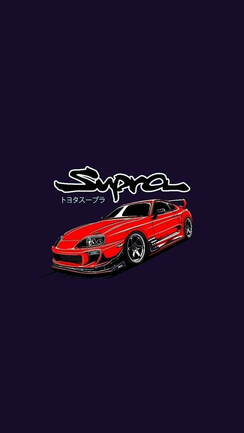 800x1422 Supra, cartoon, japan, jdm
