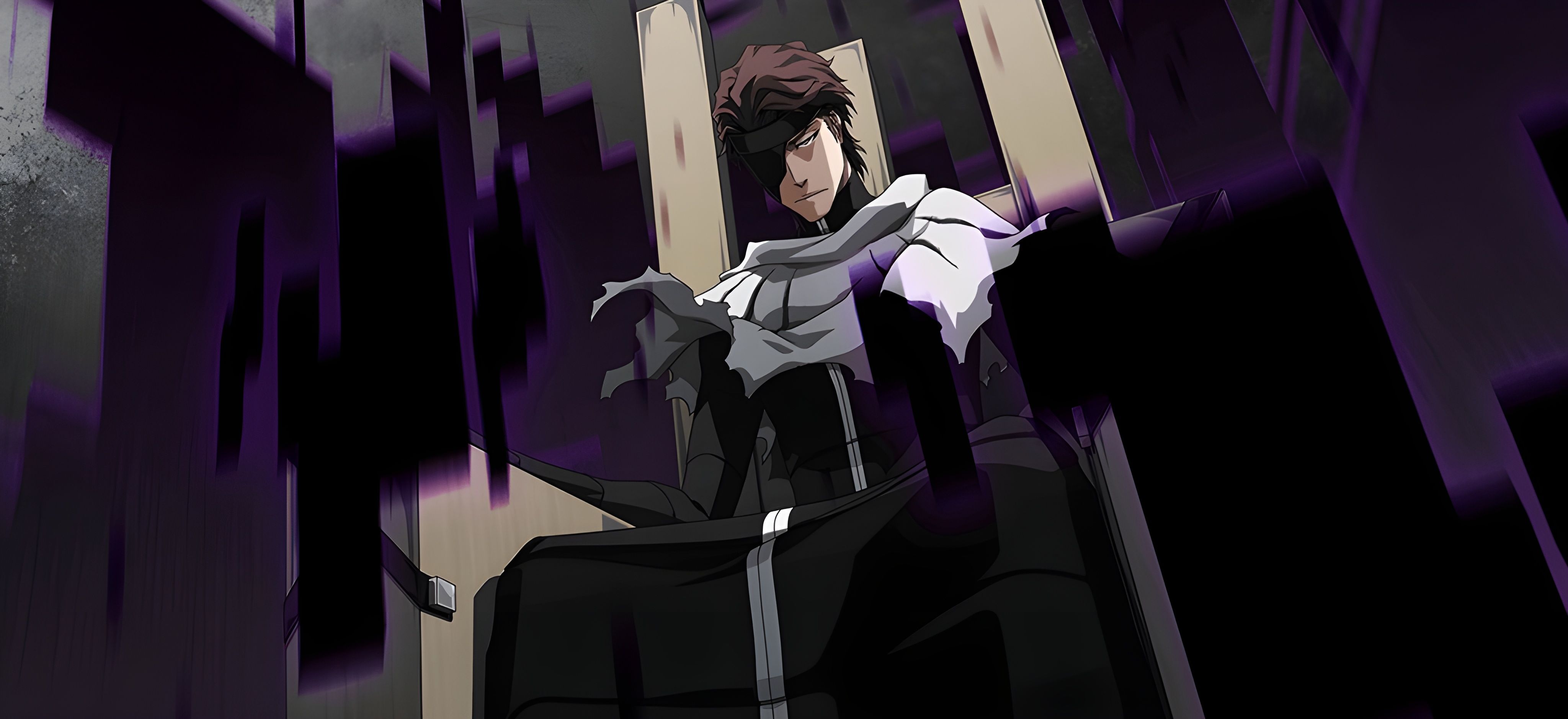4096x1880 Bleach Sōsuke Aizen HD Wallpaper