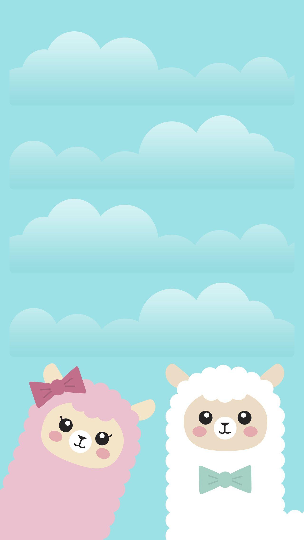 1280x2272 Cute Llama Wallpaper Screen Wallpaper Cartoon Free