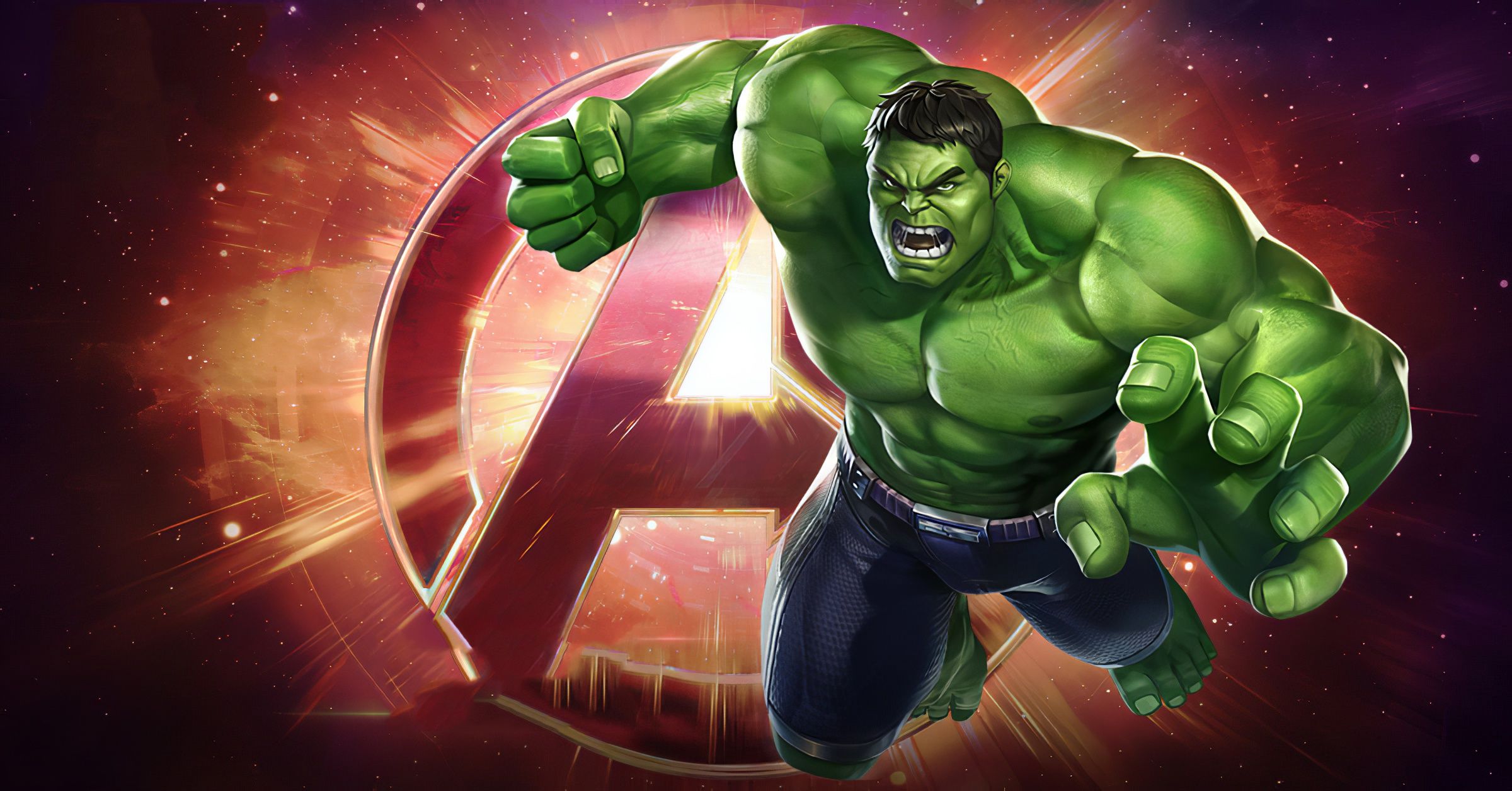 2400x1256 Wallpaper Hulk, Marvel Comics, Marvel's