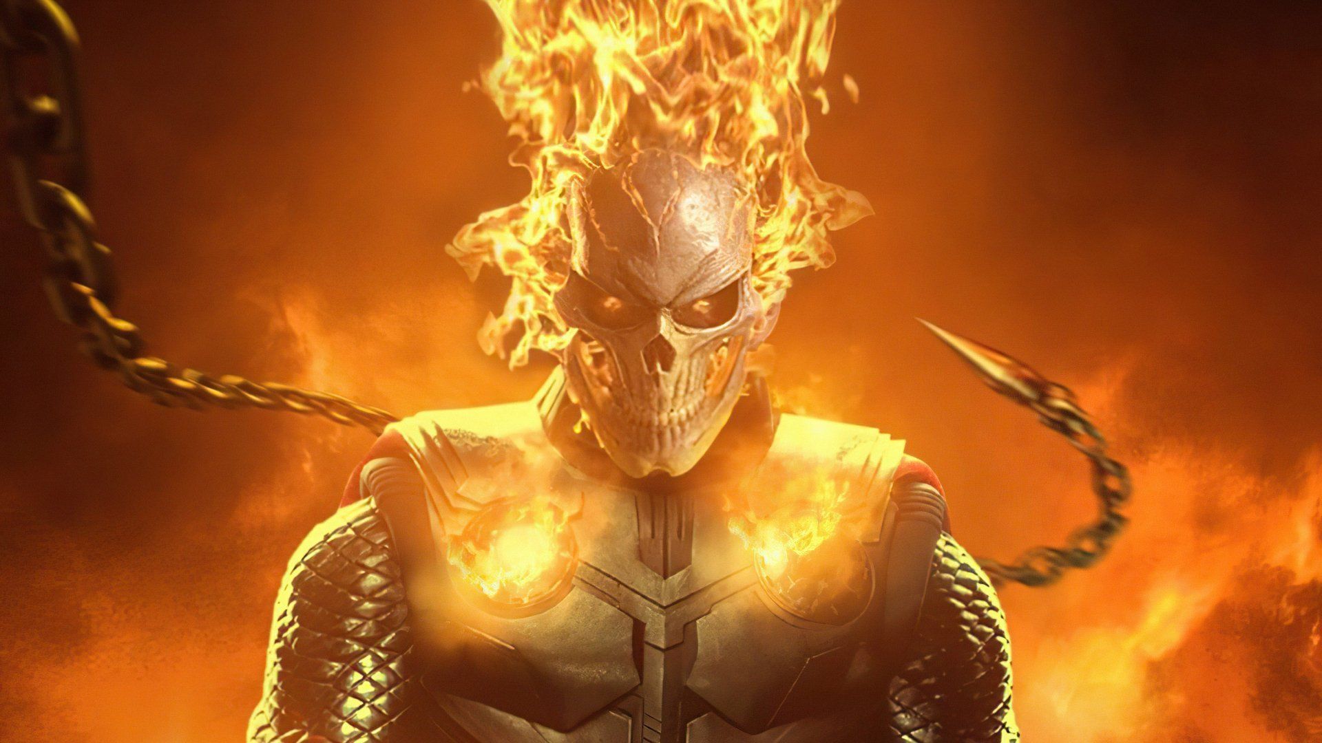 1920x1080 Download Skull Comic Ghost Rider 4k
