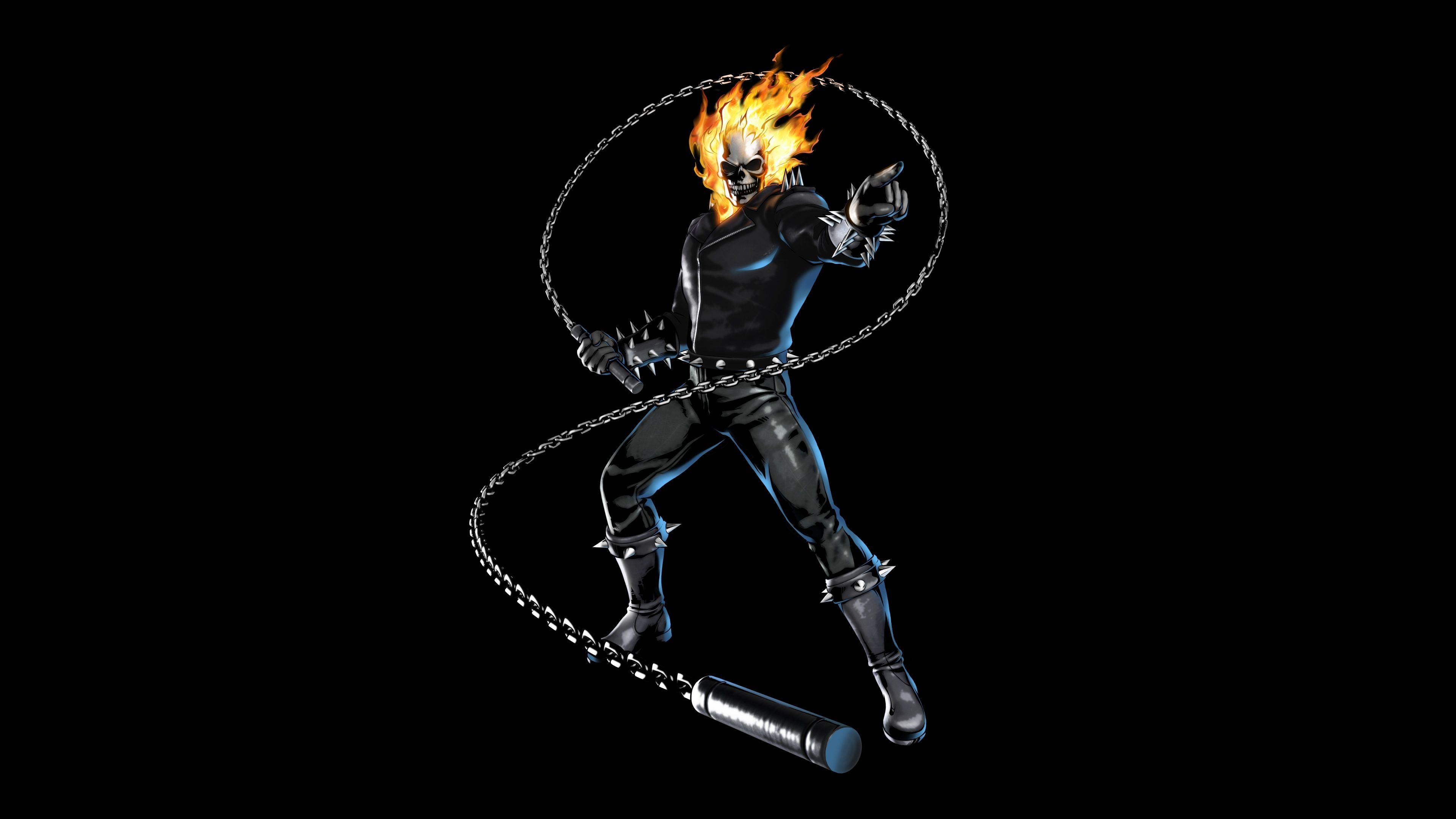 3840x2160 Ghost Rider Wallpaper 4K, Fire, 8K, 5K