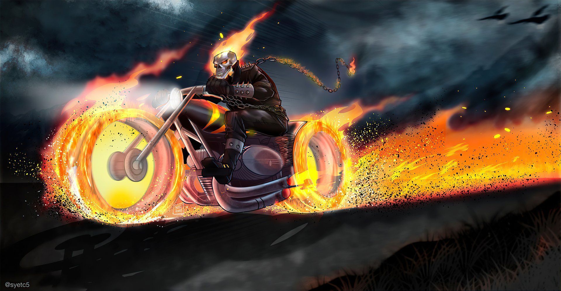 1920x996 Comic Ghost Rider 4k Ultra HD Wallpaper