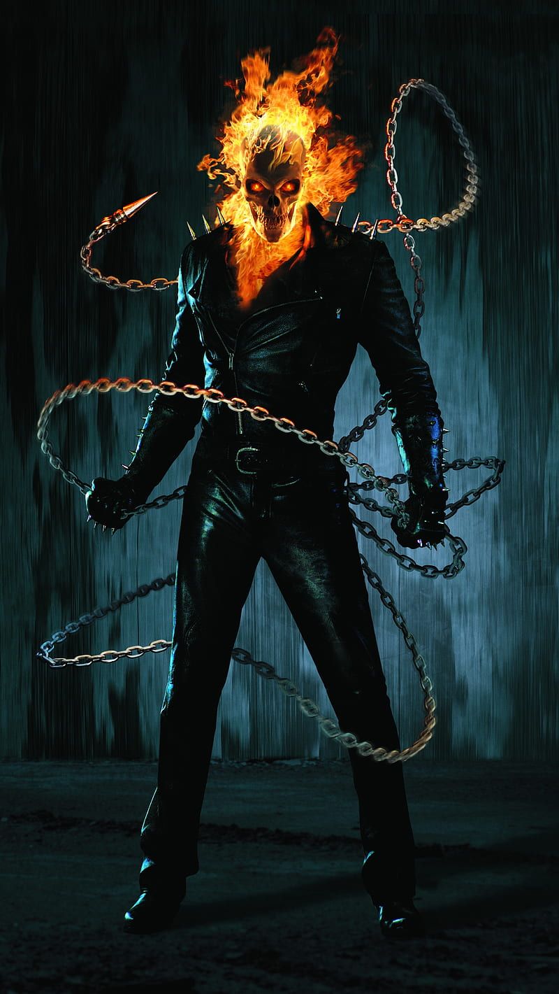 800x1421 Ghost Rider, art, dark, devil, fantasy