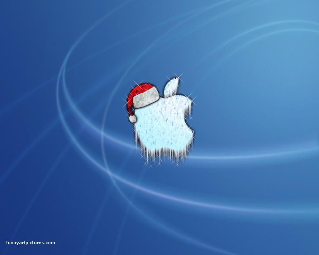 1024x819 Desktop wallpaper, Apple Computer Christmas, funny picture