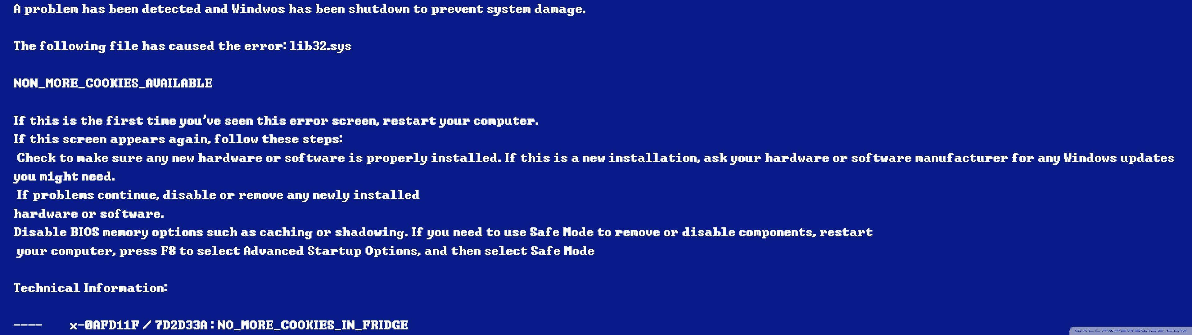 3840x1080 Bluescreen of Death ❤ 4K HD Desktop Wallpaper for • Wide & Ultra