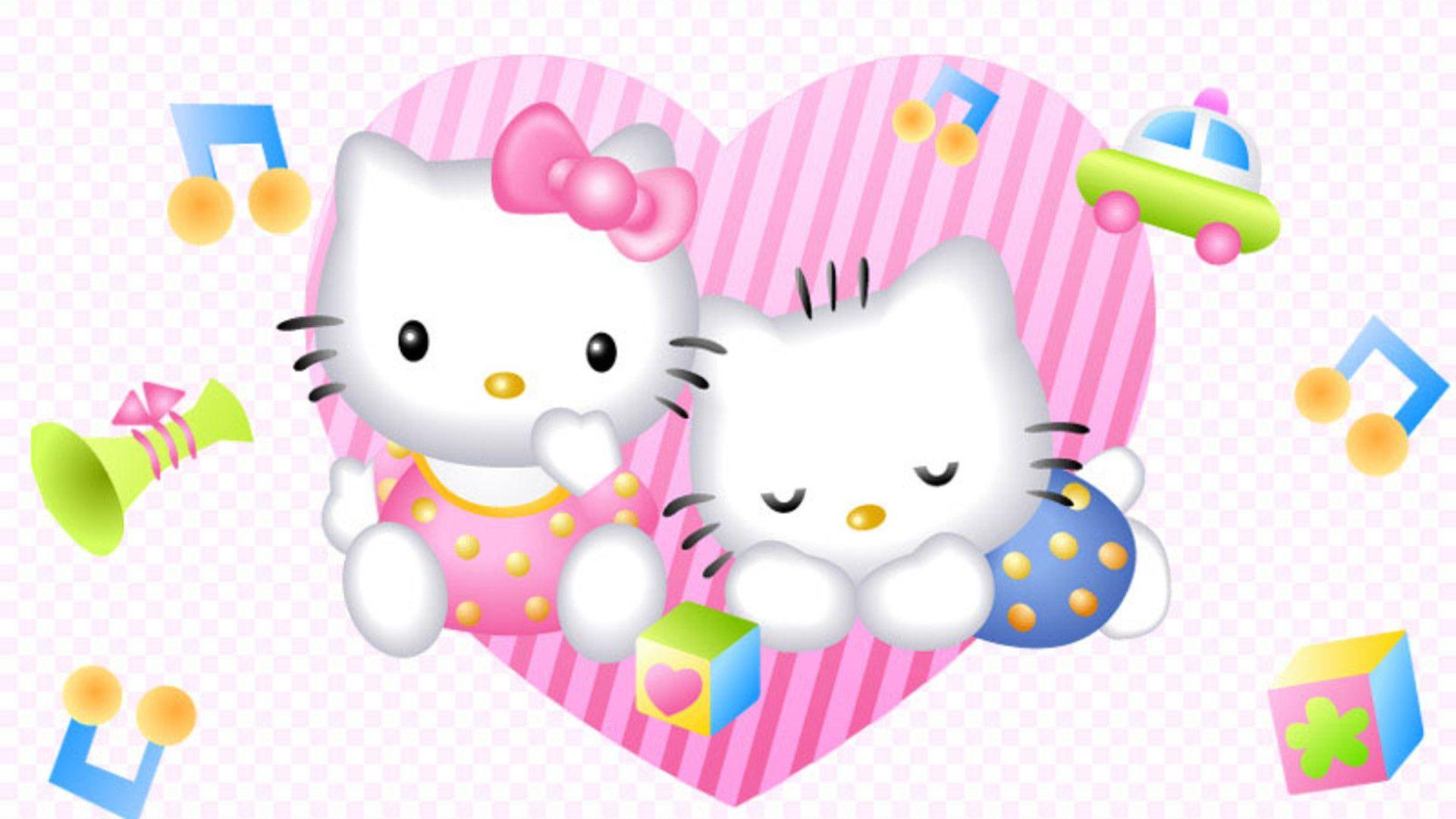 1920x1080 Hello Kitty Easter Wallpaper background picture