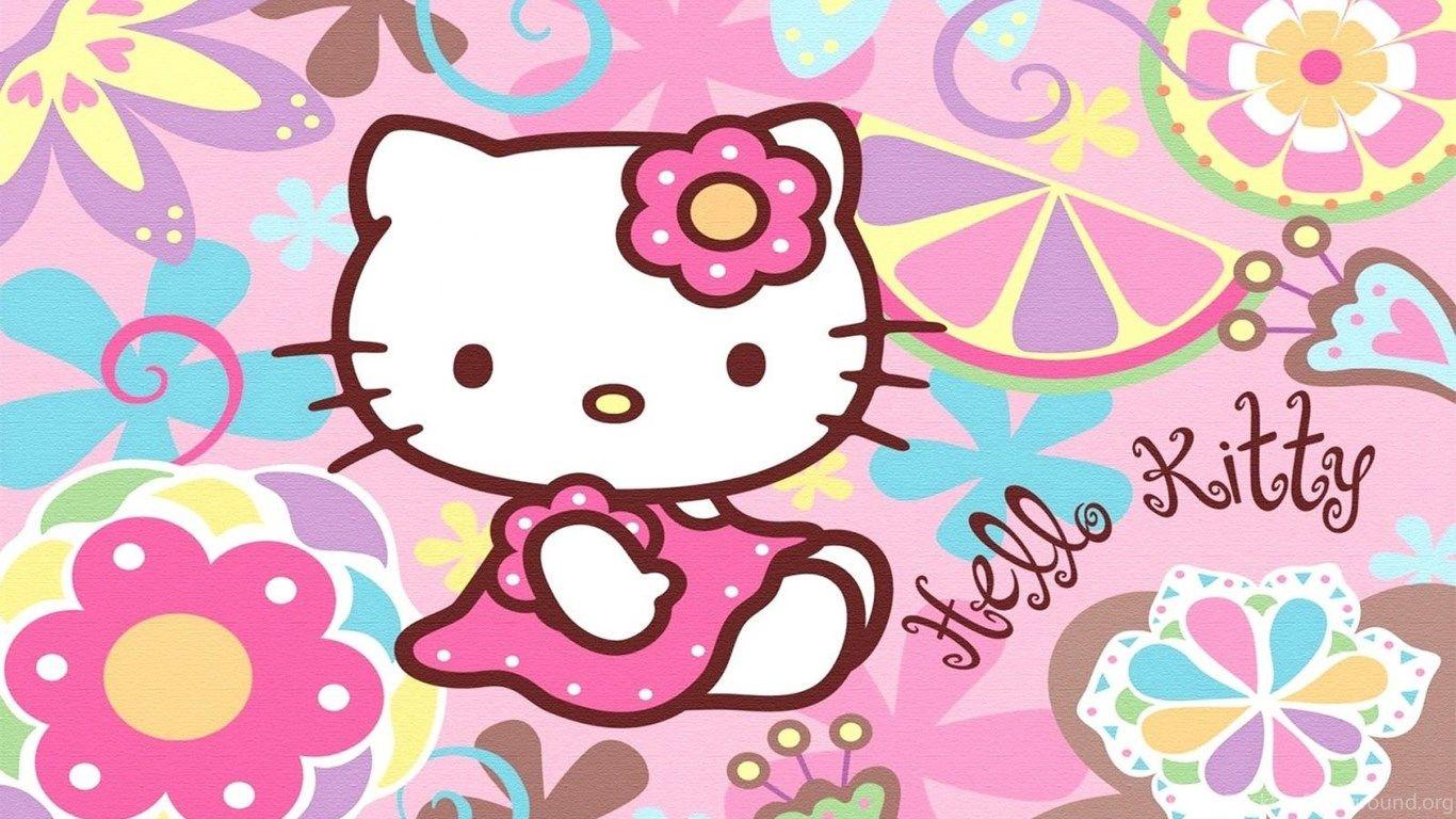 1366x768 Cute Hello Kitty Wallpaper Desktop Background