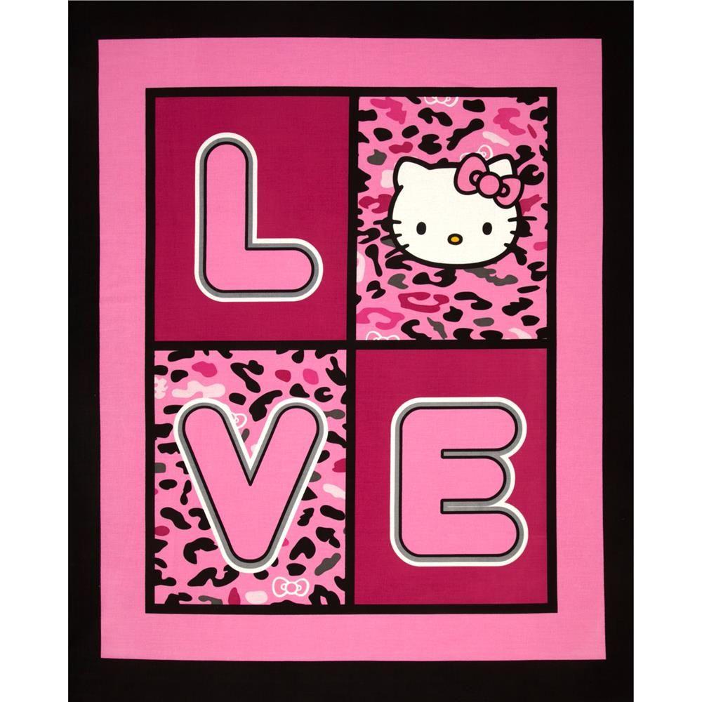 1000x1000 Hello Kitty Pink And Black Love Wallpaper Desktop Background