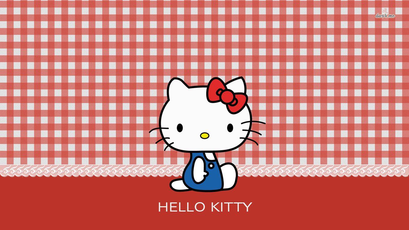 1366x768 Sitting Hello Kitty wallpaper wallpaper
