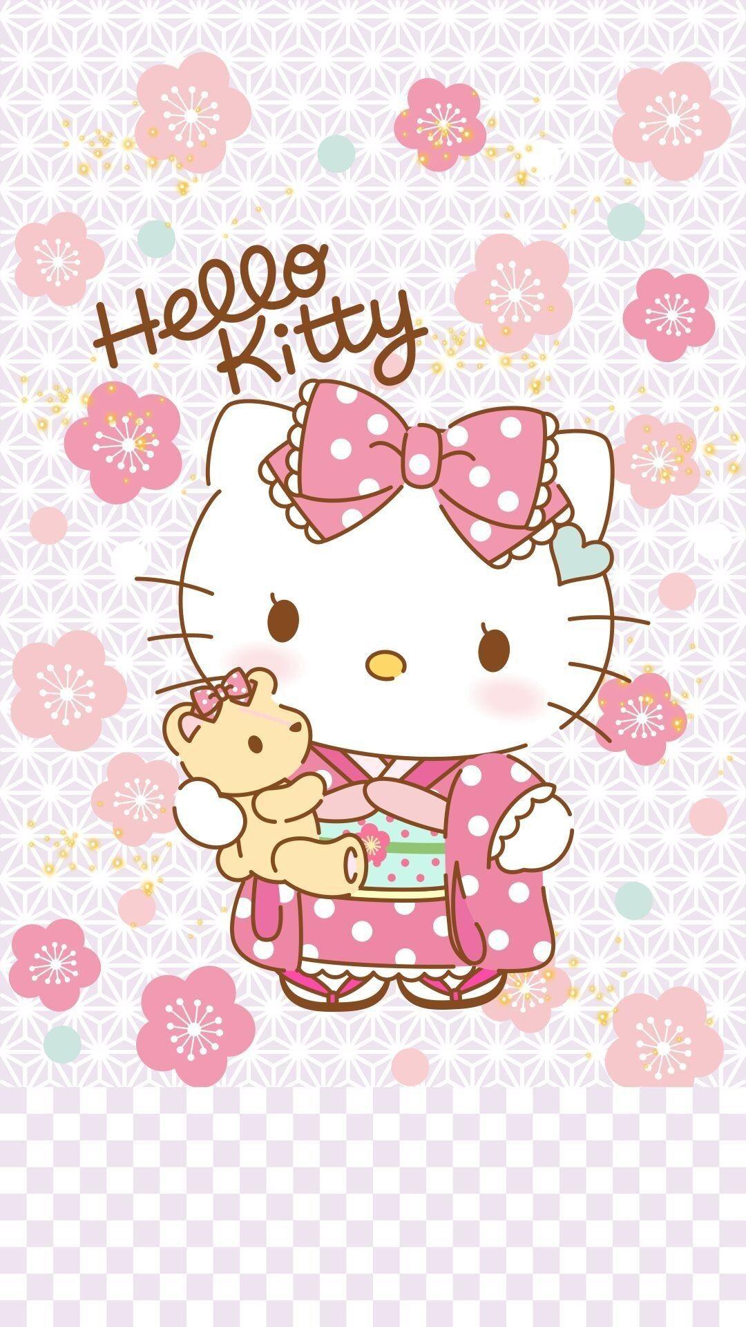 1080x1920 Hello Kitty Winter Wallpaper background picture