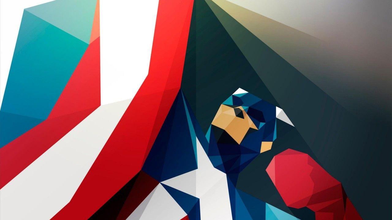 1280x720 Wallpaper Captain America, Cartoon, Artwork, HD, Movies