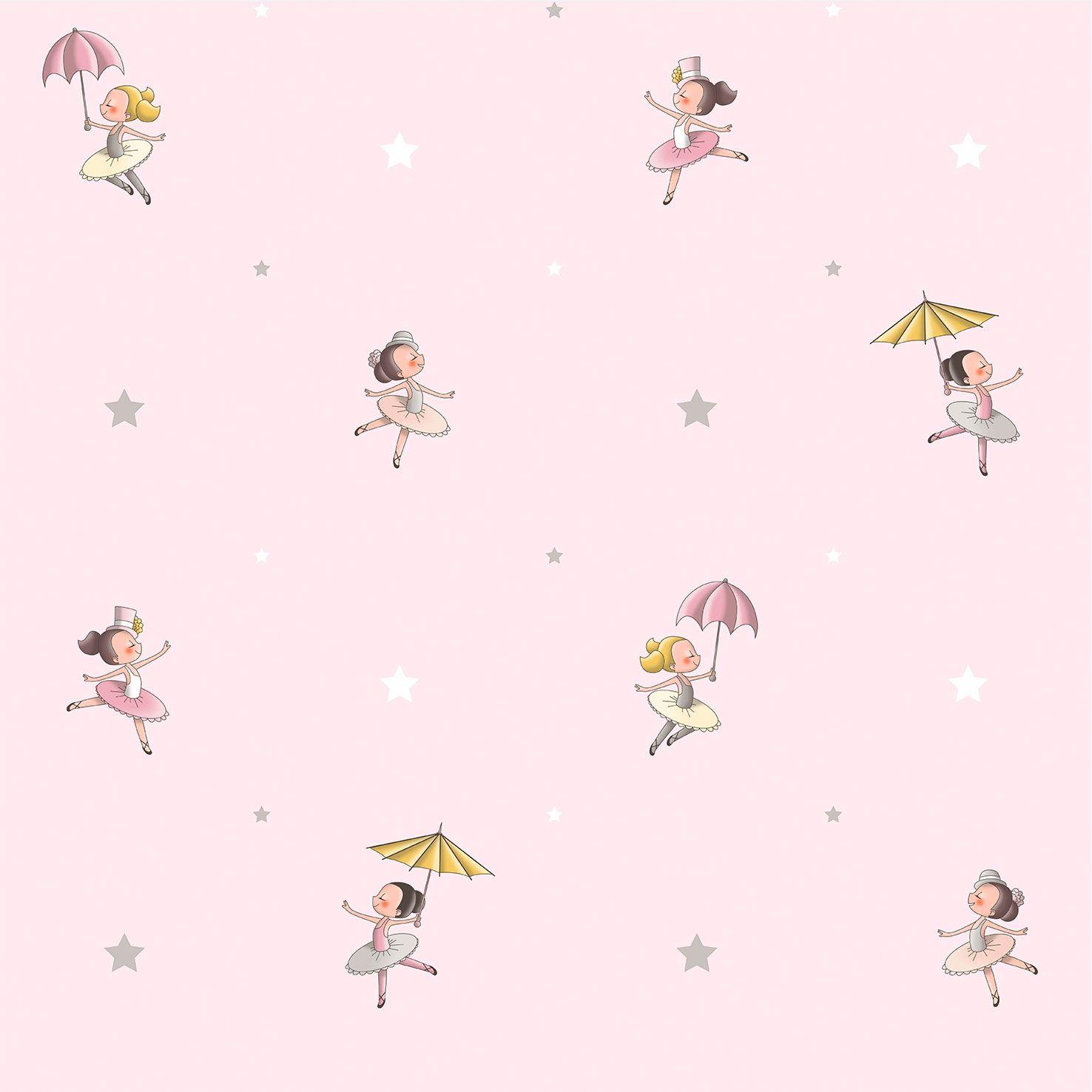 1476x1476 Kids Wallpaper ballerina World Wide Walls rose grey 330075