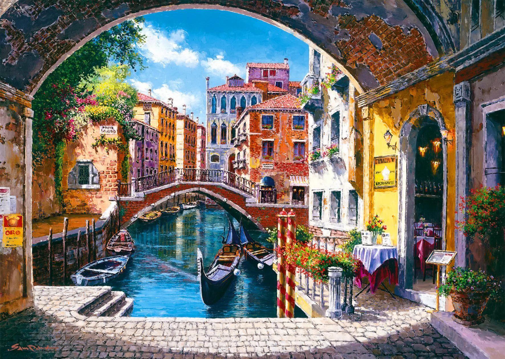 1772x1259 Venice, Gondola, Painting, Wallpaper, , HD Wallpaper