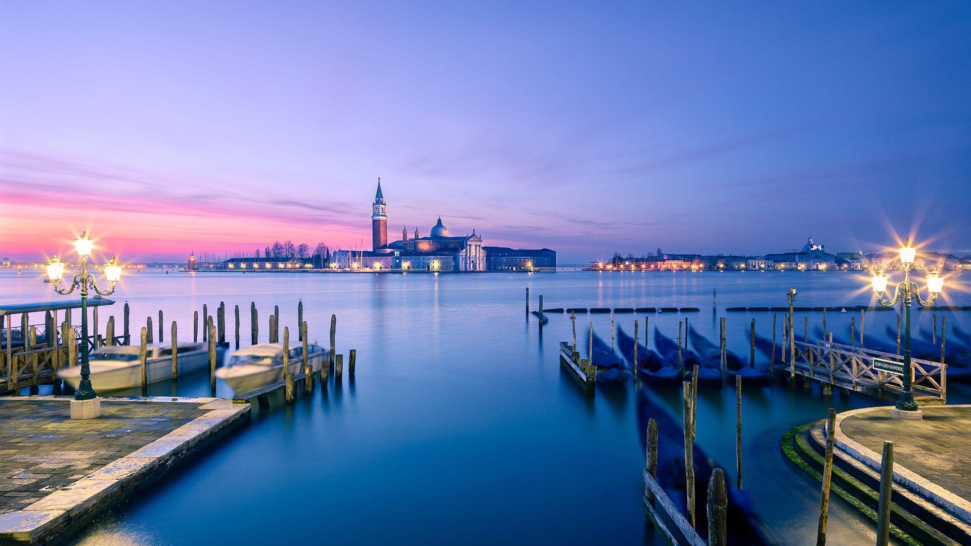 1920x1080 Download 1920x1080 HD Wallpaper venice boat evening italy