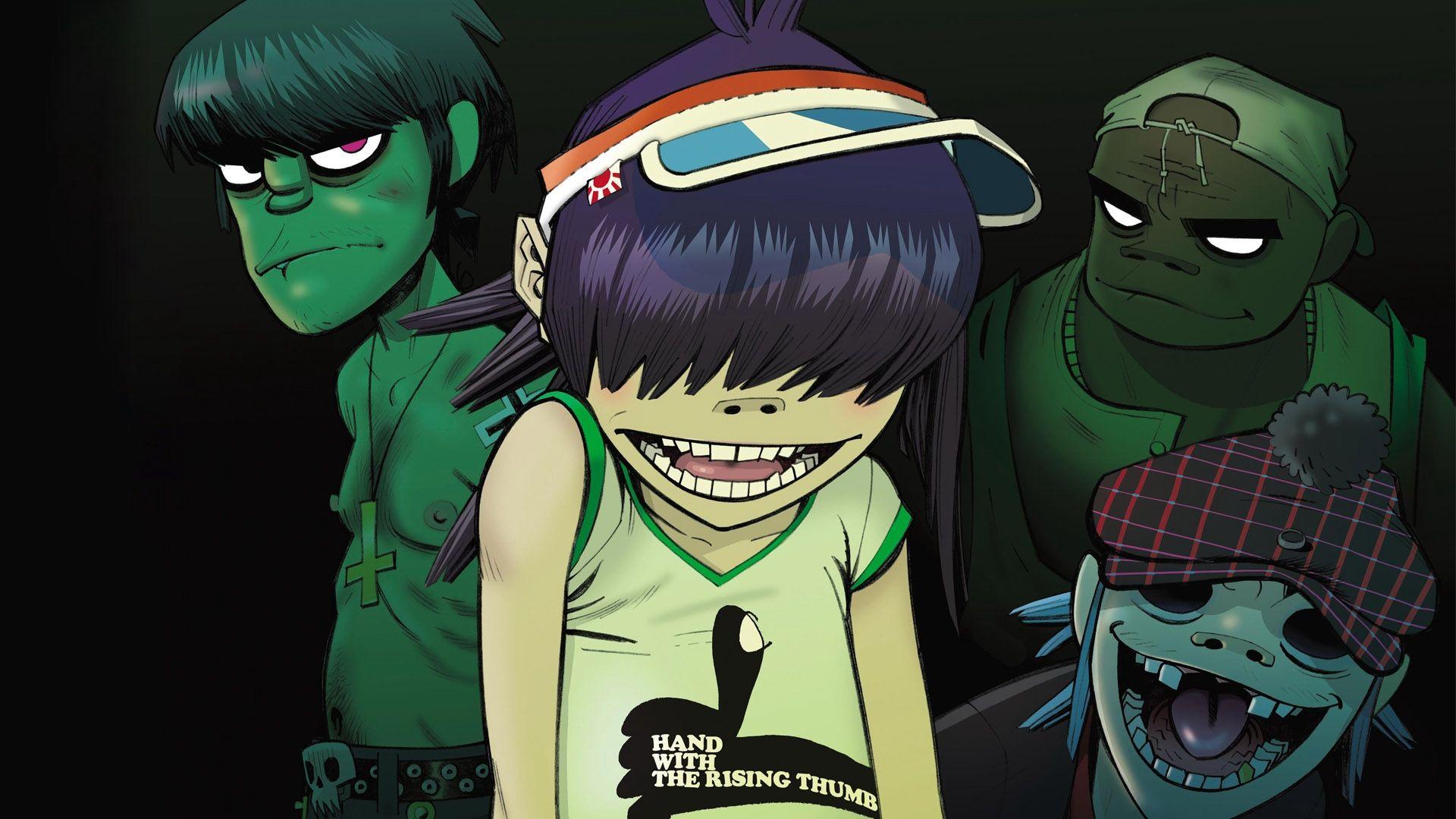 1920x1080 Download wallpaper 1920x1080 gorillaz, image, smile, chain