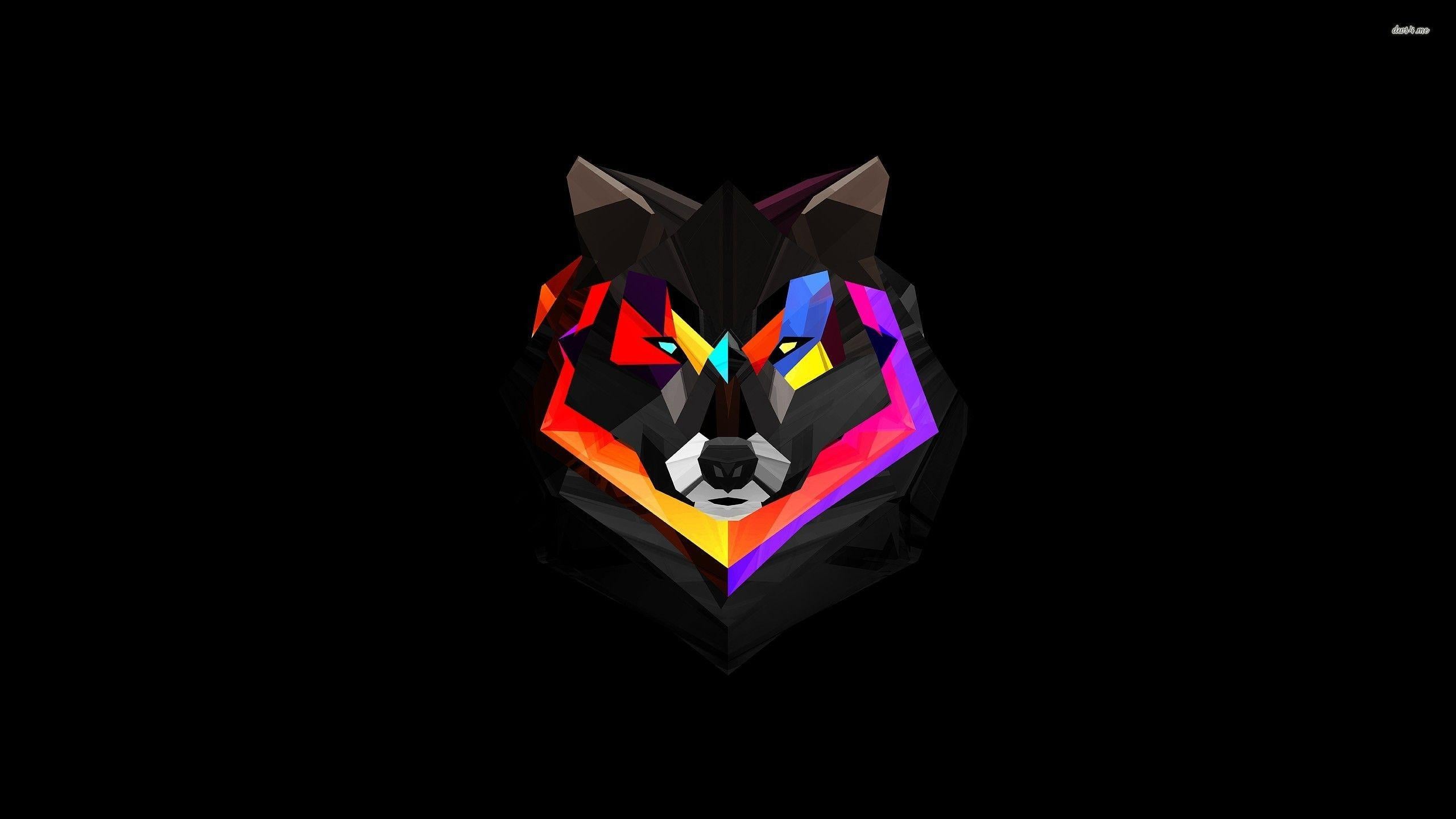 2560x1440 Black wolf head wallpaper Art wallpaper
