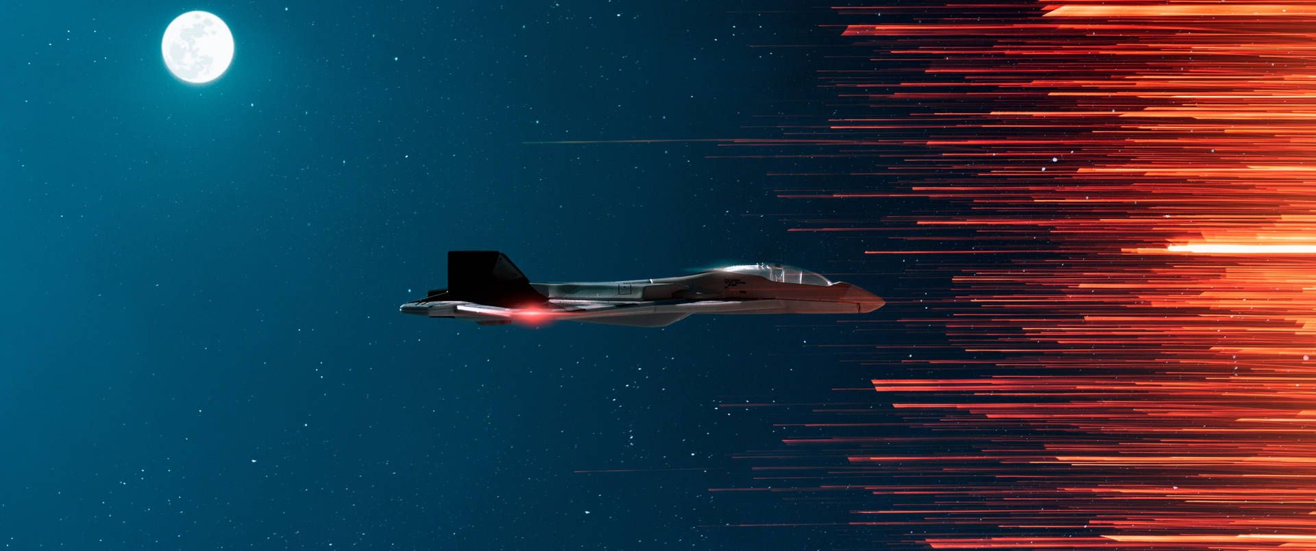 1920x804 Jet Fighter Wallpaper