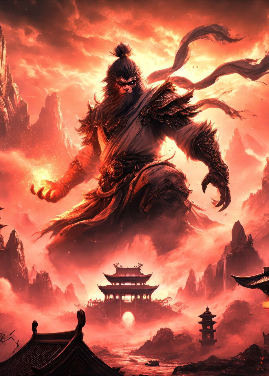 929x1300 myth wukong Wall Mural. Buy online at