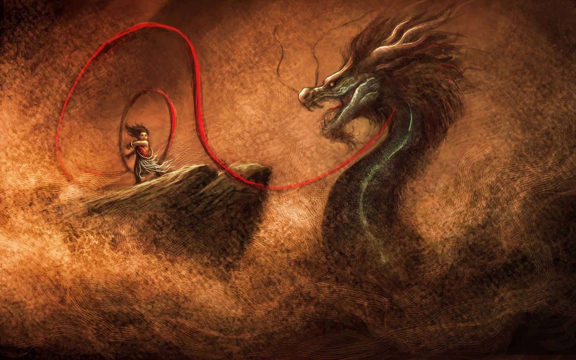 1920x1200 HD wallpaper: dragon, Nezha, chinese