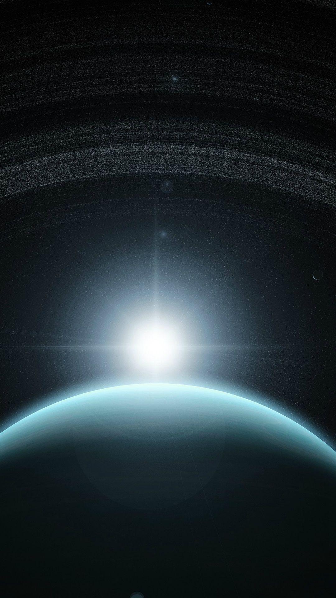 1080x1920 Space Planet Blue Interstellar Light iPhone 8 Wallpaper Free Download