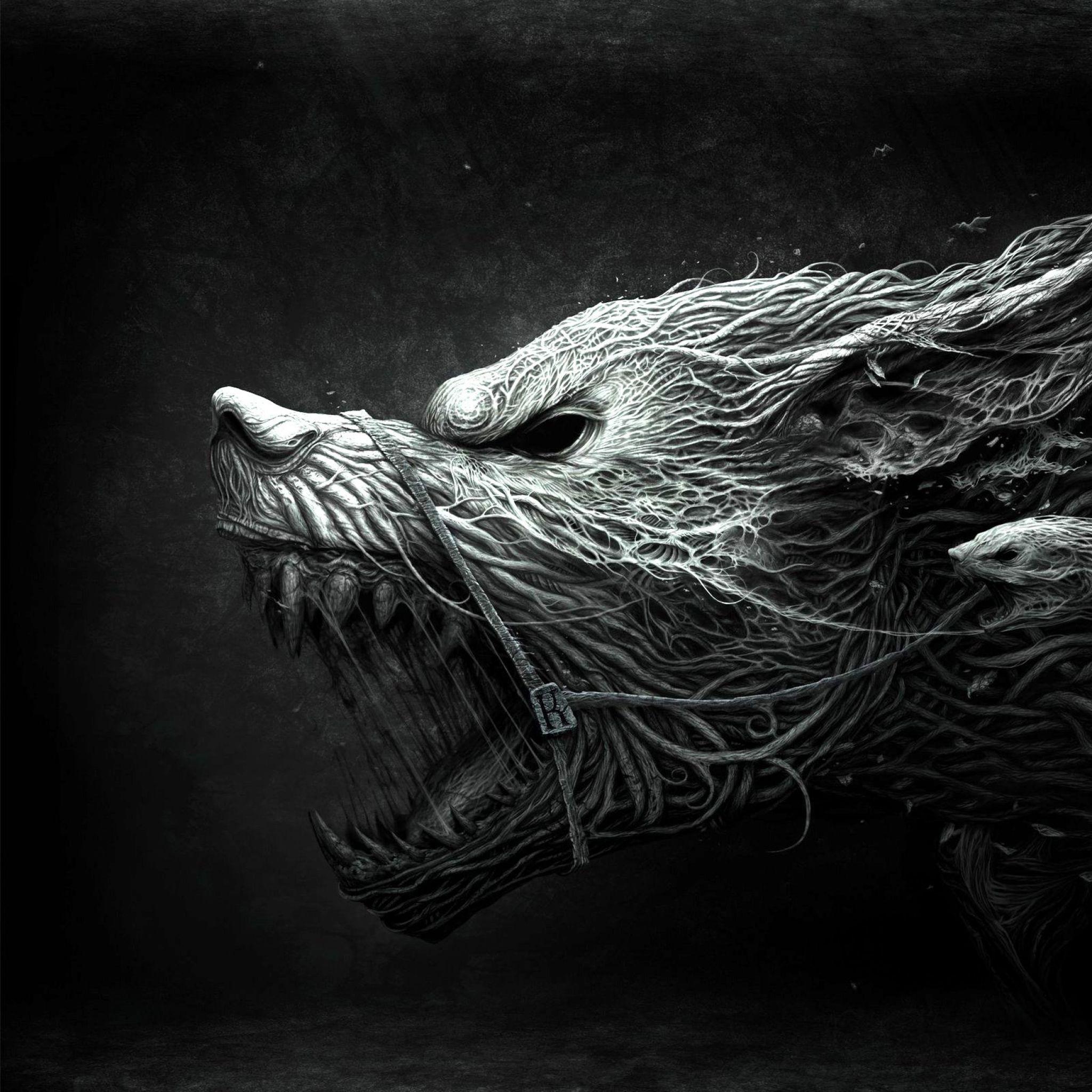 2048x2048 Download Wolf Teeth Game of Thrones 2048 x 2048 Wallpaper