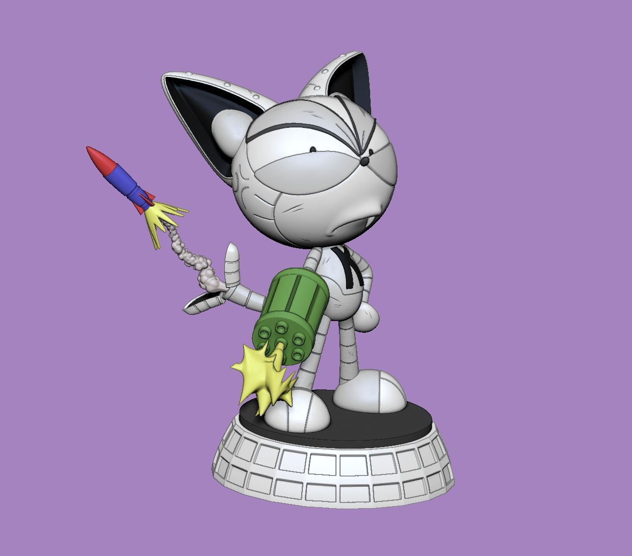 1240x1091 3D file Kurochan Cyborg