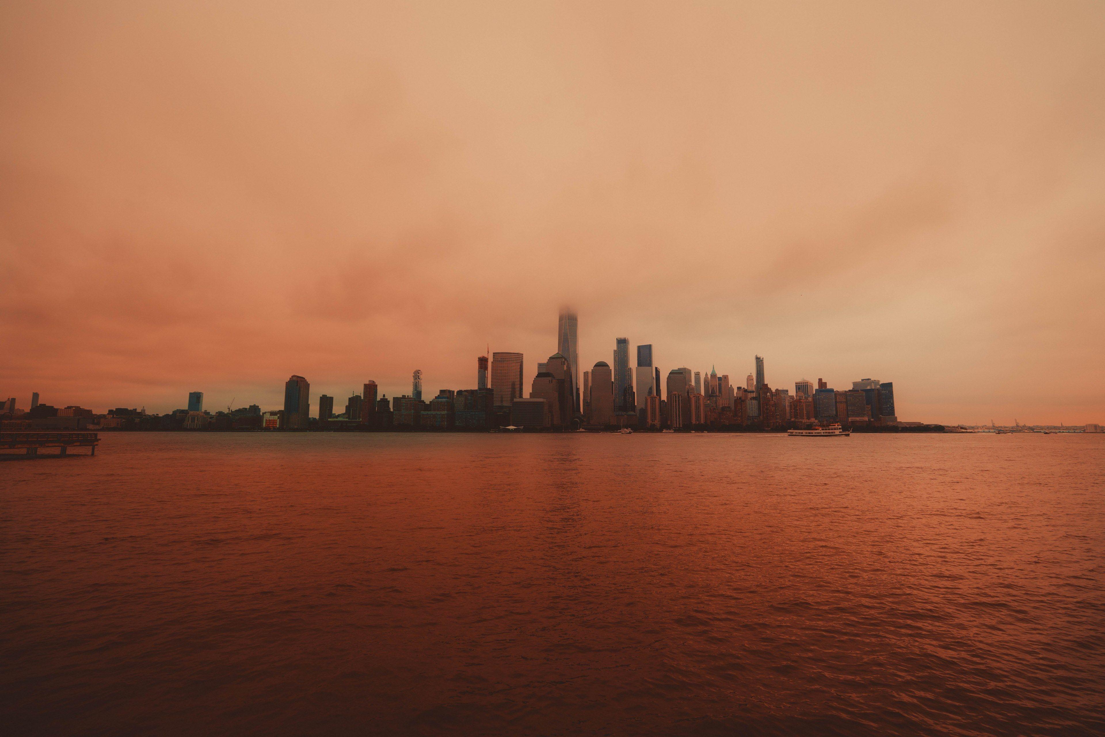3840x2561 New York City Sunset 4k Wallpaper And Background