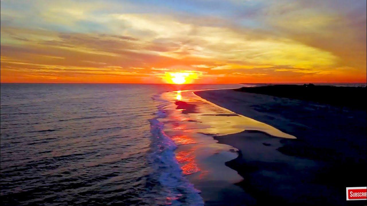 1280x720 4K Screensaver Ocean Sunset Wallpaper HD New York Aerial Video Calming Music