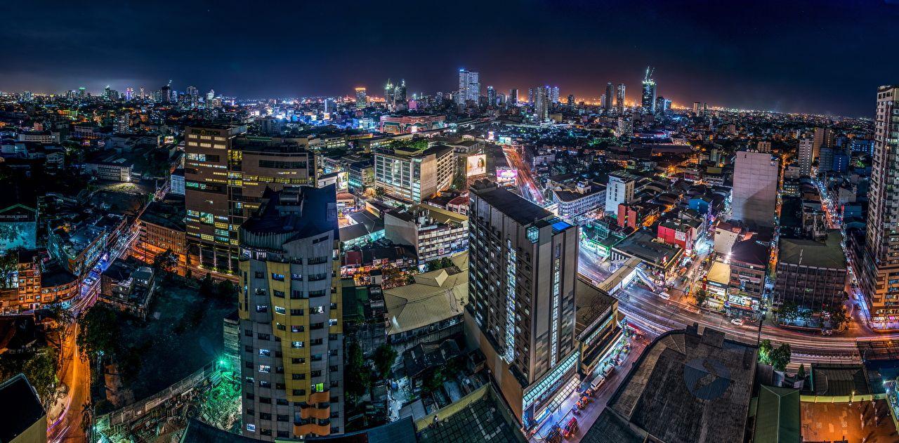 1280x631 Desktop Wallpaper Philippines megalopolis Manila Night From