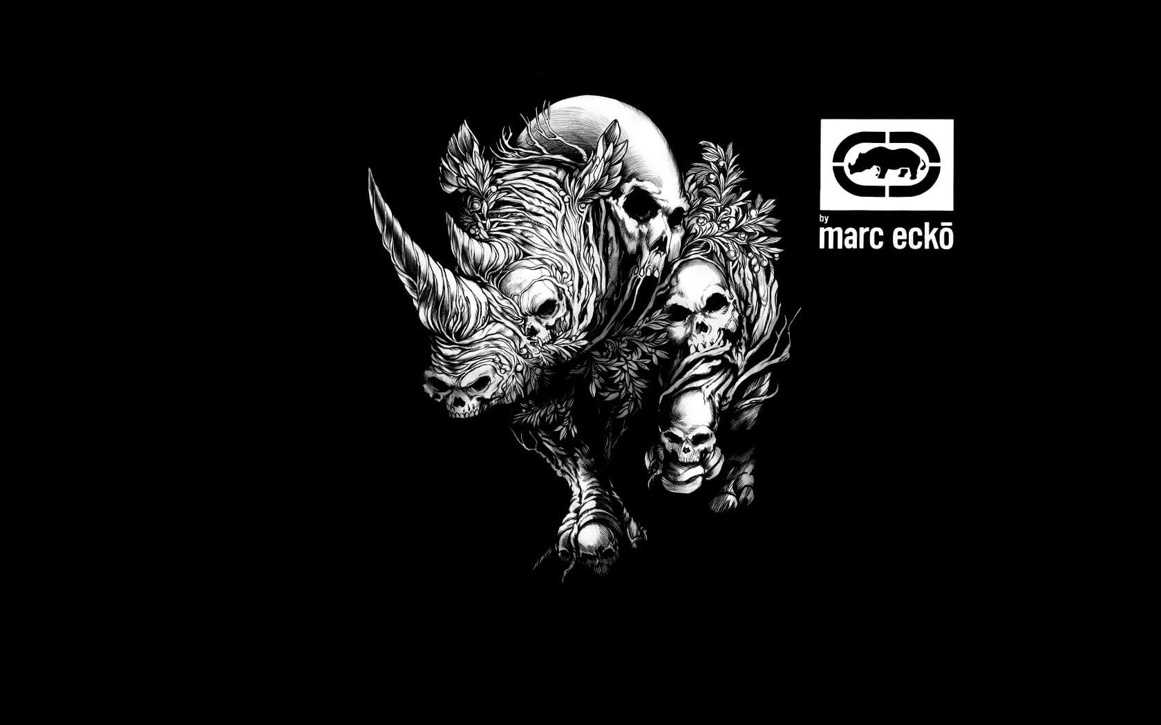 1680x1050 Gray rhinoceros, ecko HD wallpaper