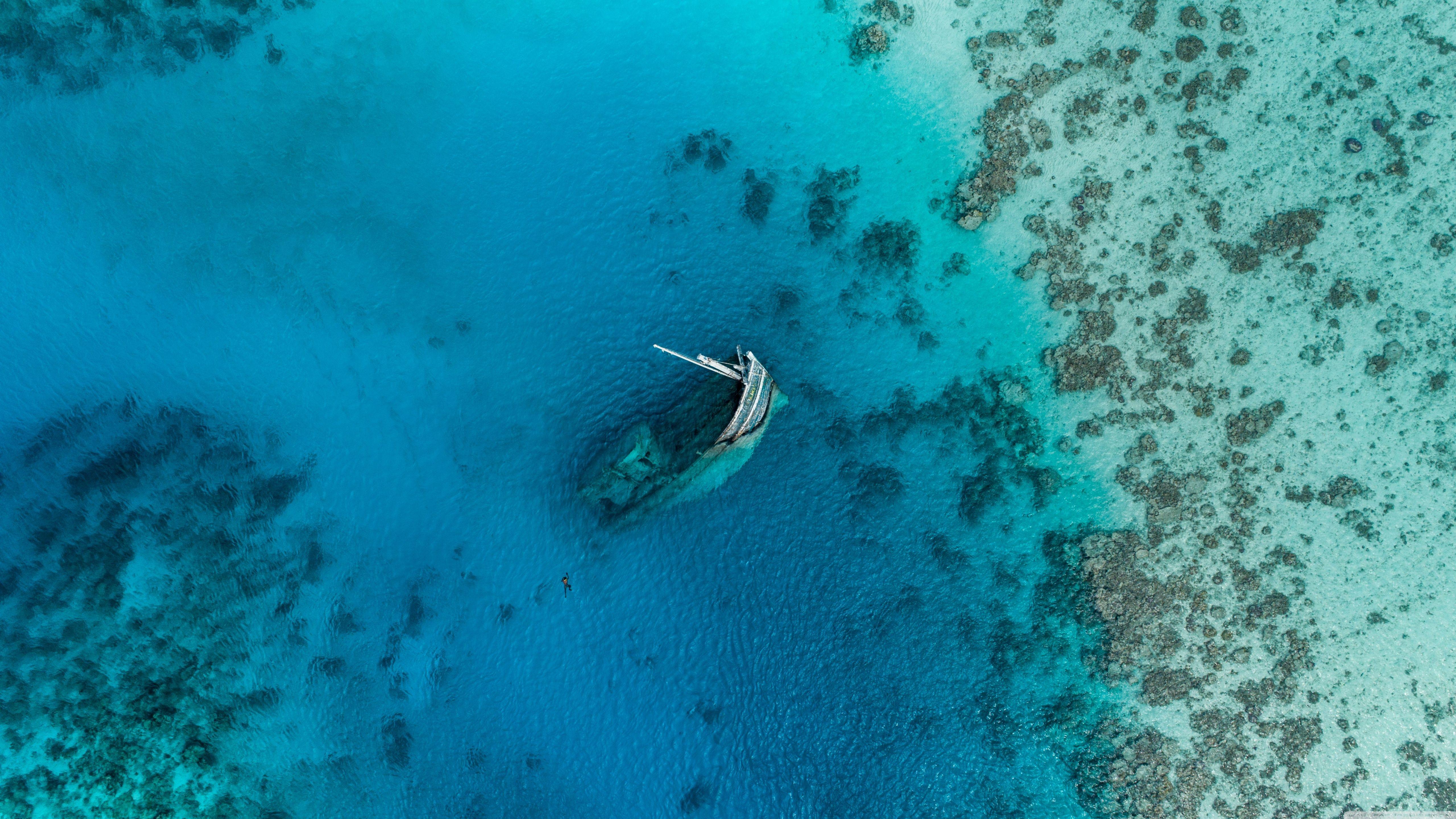 5120x2880 Scuba Diver, Shipwreck ❤ 4K HD Desktop Wallpaper for • Wide