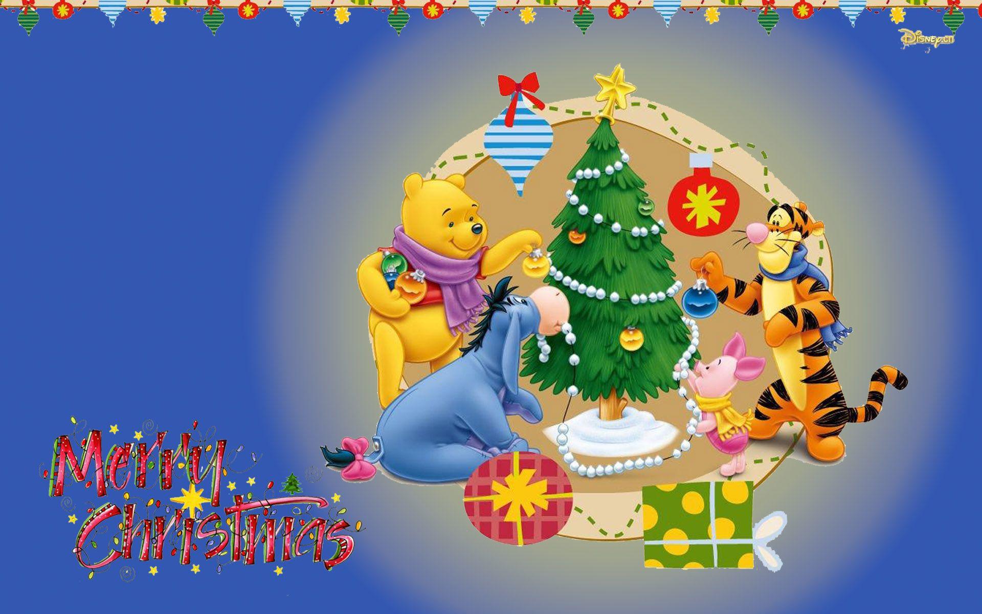 1920x1200 Merry Christmas Winnie The Pooh Decorating The Christmas