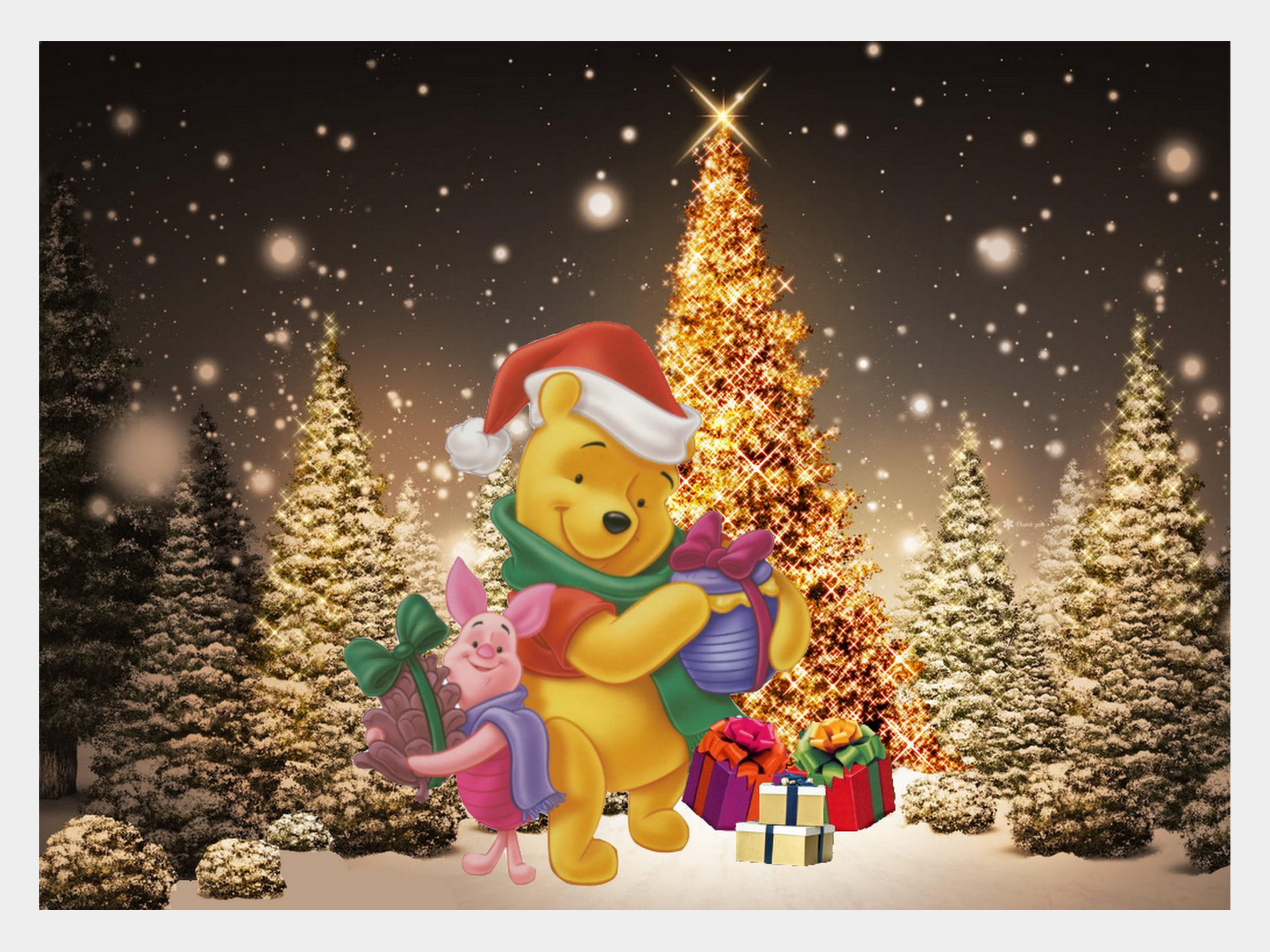 5120x3840 Free download winnie lourson sapins de nol Wallpaper