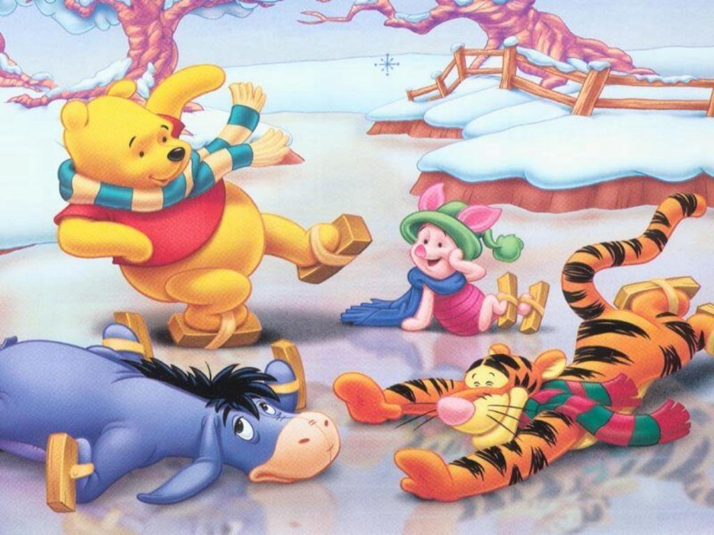 1024x768 Winnie the Pooh Christmas Wallpaper 2735497