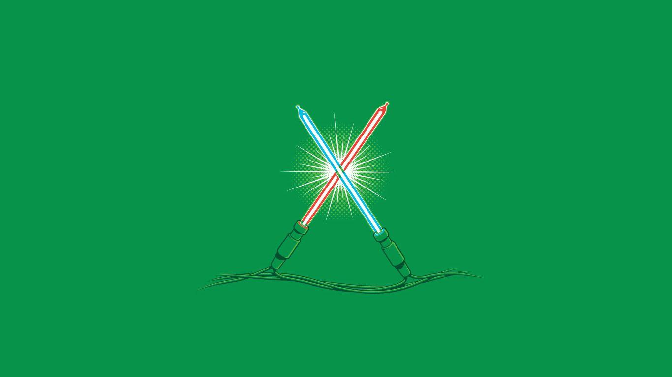1366x768 humor, Artwork, Minimalism, Simple, Threadless, Star Wars