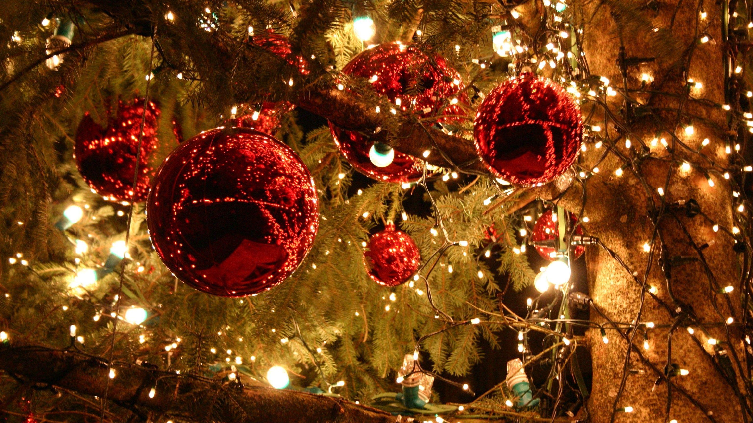 3072x1728 Christmas Ornaments, Lights Wallpaper HD / Desktop
